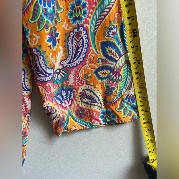 Zara Woman Paisley Silk Shift  Dress Sz M - Picture 8 of 9